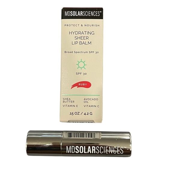 MDSolarSciences Hydrating Sheer Lip Balm in Ruby Red SPF 30 Exp 0.15oz new - Picture 1 of 1